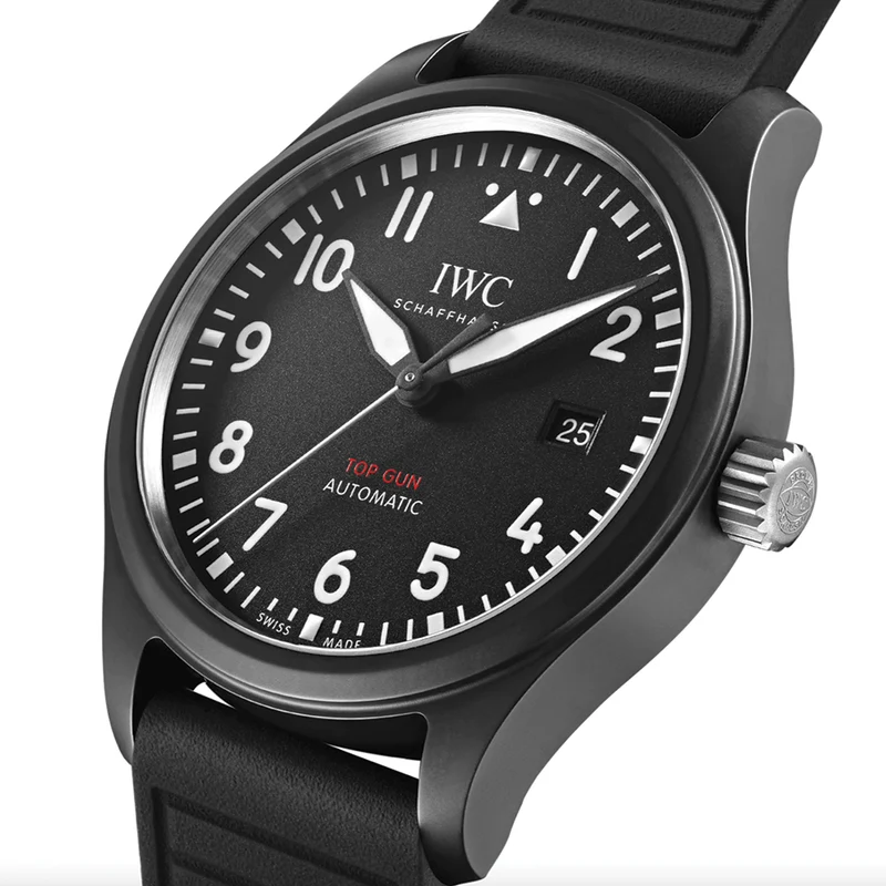 Pilot's Watch Automatic Top Gun 41mm - Black on Rubber Strap