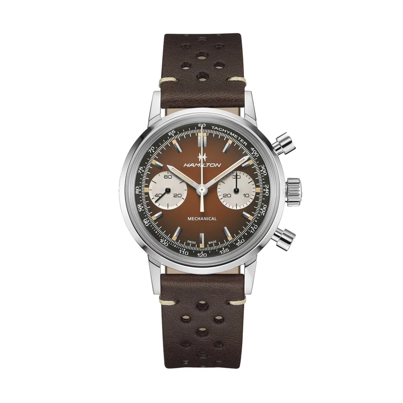 American Classic Intra-Matic Chronograph H 40mm - Brown on Leather Strap w/ Extra Bracelet