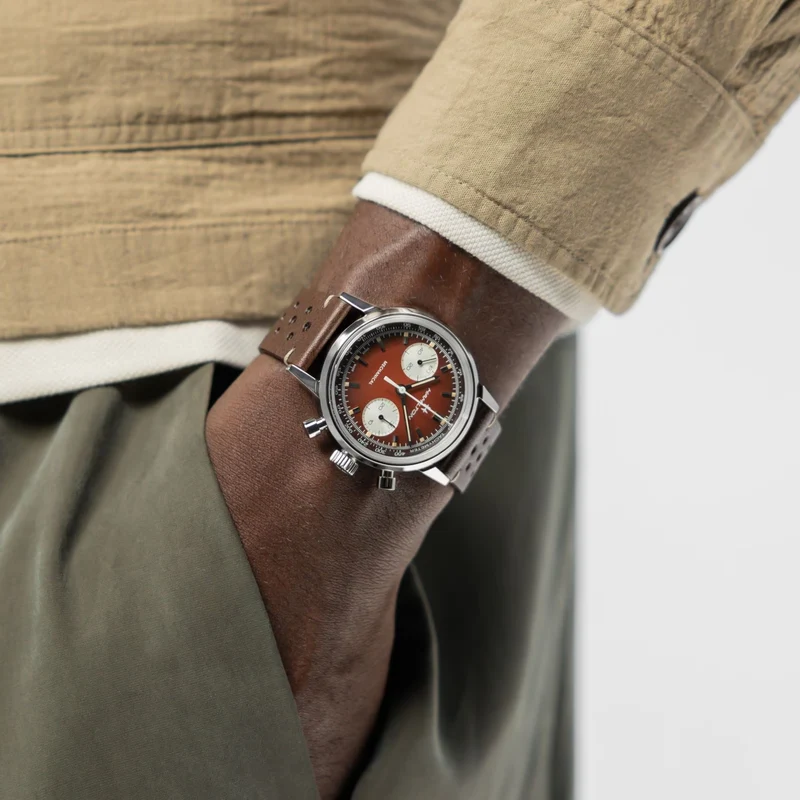 American Classic Intra-Matic Chronograph H 40mm - Brown on Leather Strap w/ Extra Bracelet