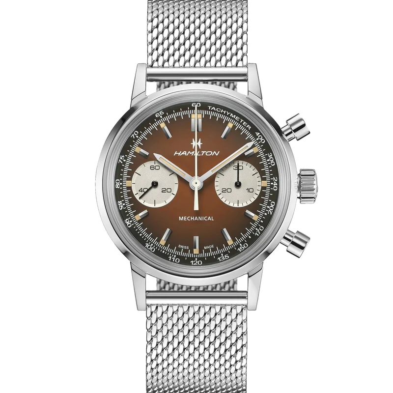 American Classic Intra-Matic Chronograph H 40mm - Brown on Leather Strap w/ Extra Bracelet