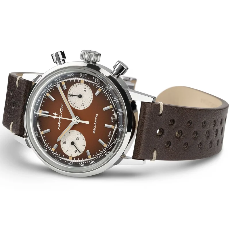 American Classic Intra-Matic Chronograph H 40mm - Brown on Leather Strap w/ Extra Bracelet