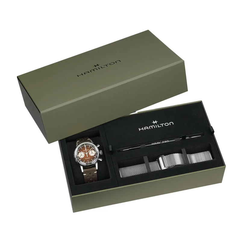 American Classic Intra-Matic Chronograph H 40mm - Brown on Leather Strap w/ Extra Bracelet