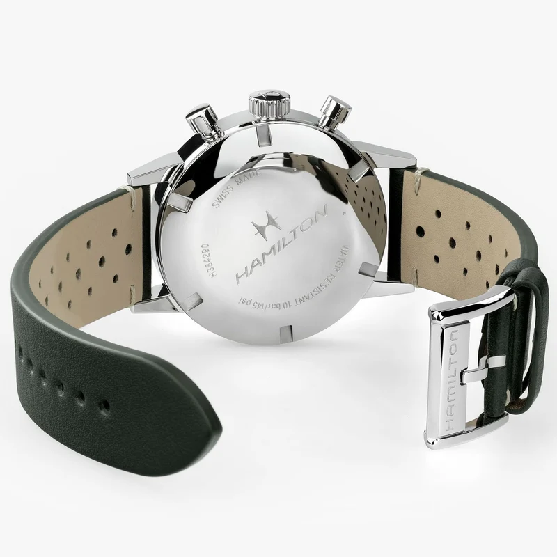 American Classic Intra-Matic Chronograph H 40mm - Green on Leather Strap w/ Extra Bracelet