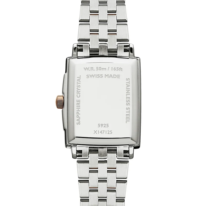 Toccata Square Rose Gold Two-Tone 37mm - White on Bracelet