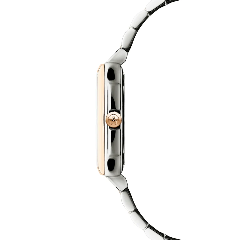 Toccata Square Rose Gold Two-Tone 37mm - White on Bracelet