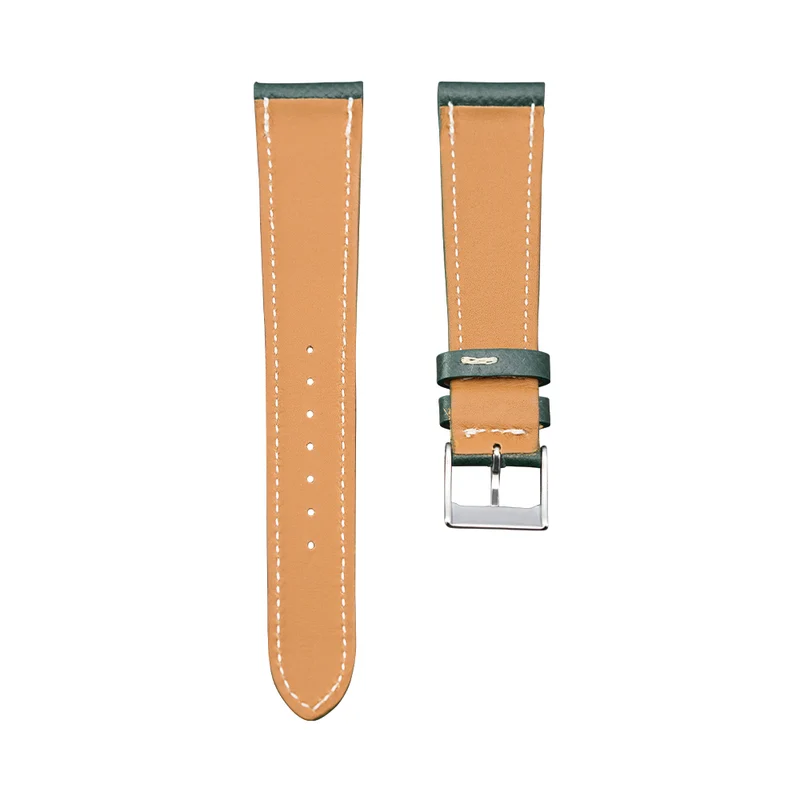Dark Green Textured Calf Leather Strap