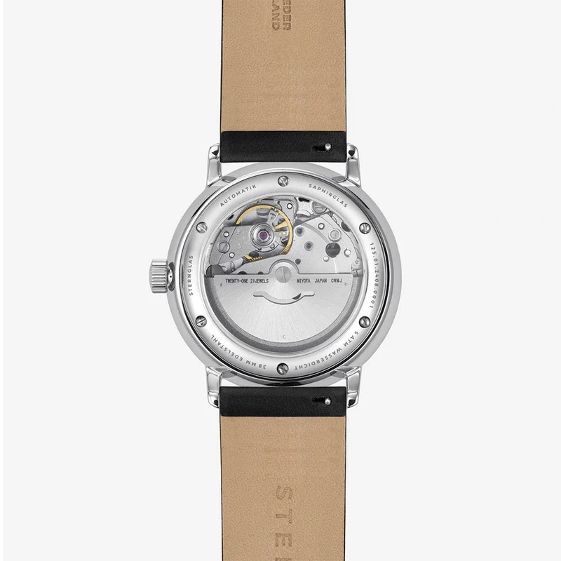 Naos Automatic 38mm - Black on Leather Strap