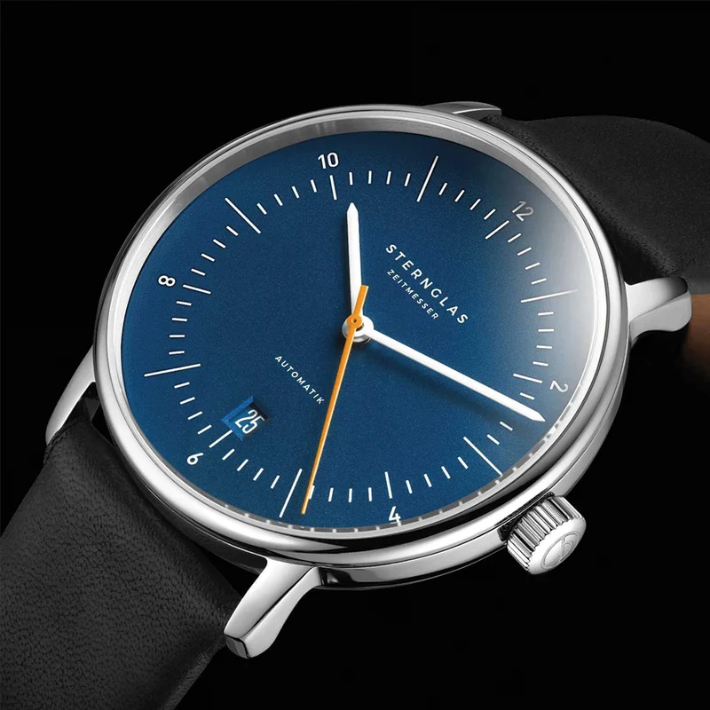 Naos Automatic 38mm - Blue on Leather Strap