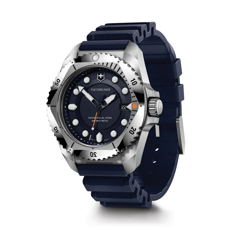 Dive Pro Quartz 43mm - Blue on Rubber Strap