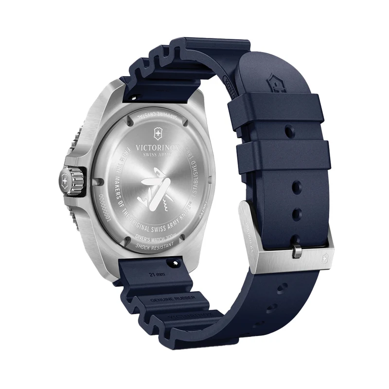 Dive Pro Quartz 43mm - Blue on Rubber Strap