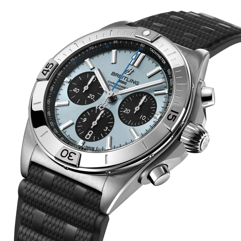 Chronomat B01 42mm - Ice Blue on Rubber Strap