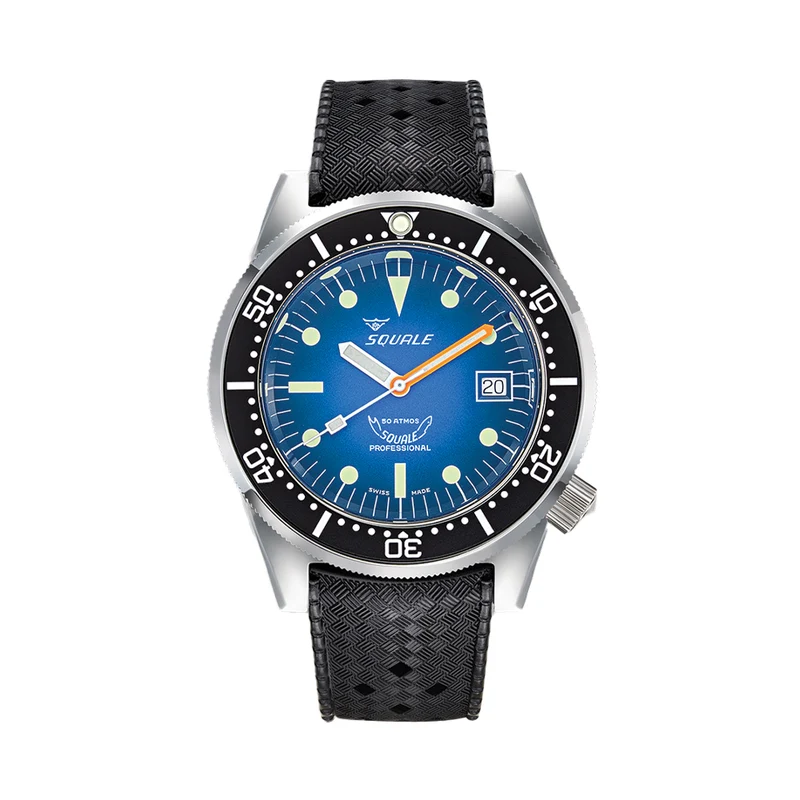 1521 Blue Ray 42mm - Blue on Rubber Strap