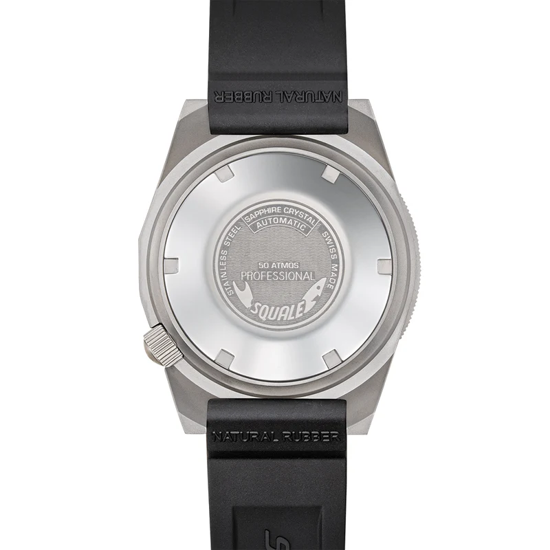 1521 Black Blasted 42mm - Black on Rubber Strap