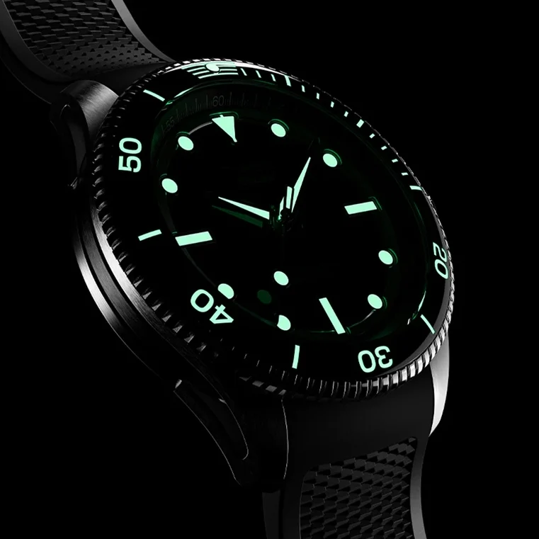 Atelier Marine M1a 41mm - Black on Rubber Strap