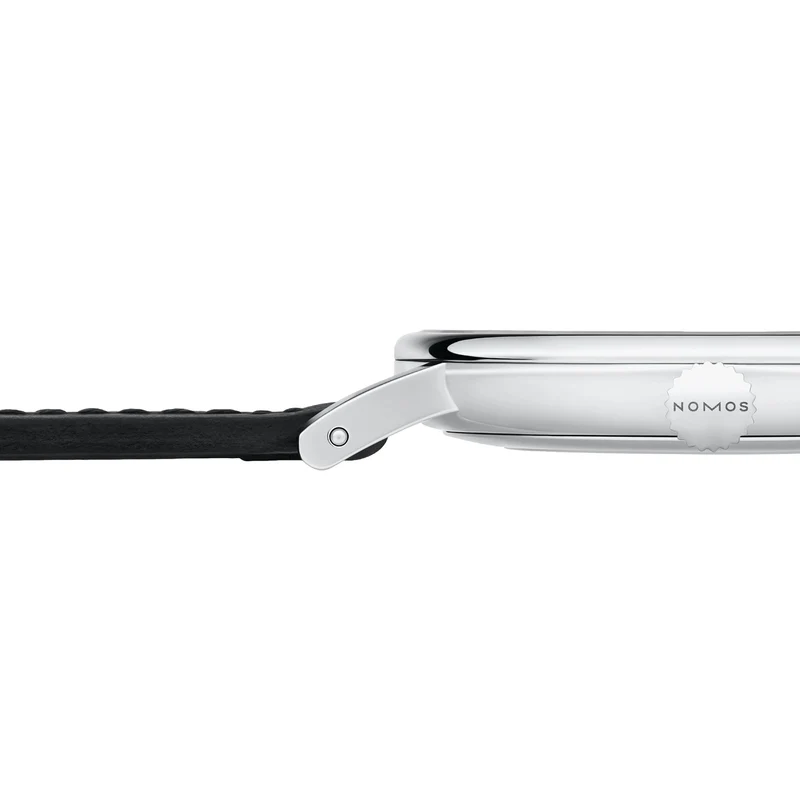 Ludwig 38mm - White Silver-Plated on Leather Strap