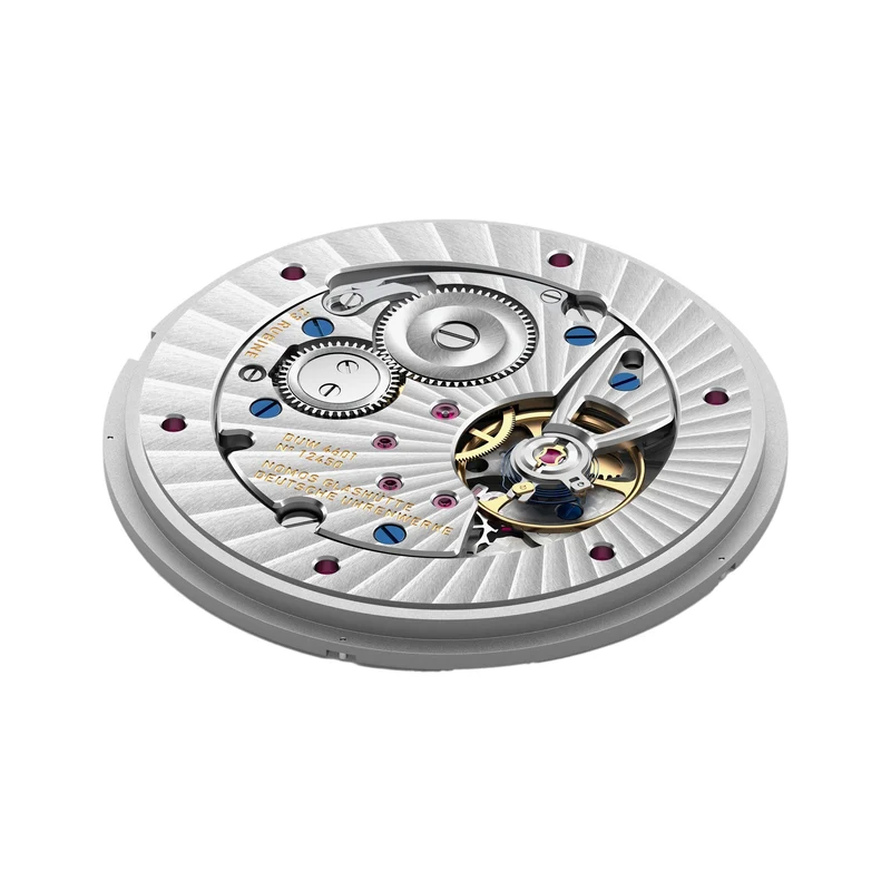 Minimatik Date Gold Hands 39mm - White Silver-Plated on Leather Strap
