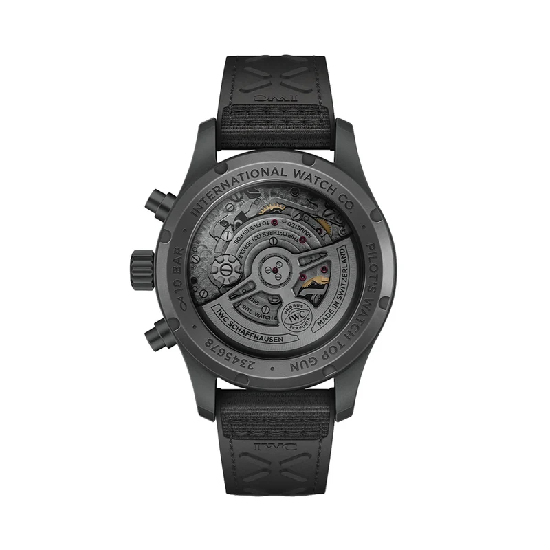 Pilot's Watch Chronograph TOP GUN Ceratanium® Case 41mm - Black on Rubber Strap
