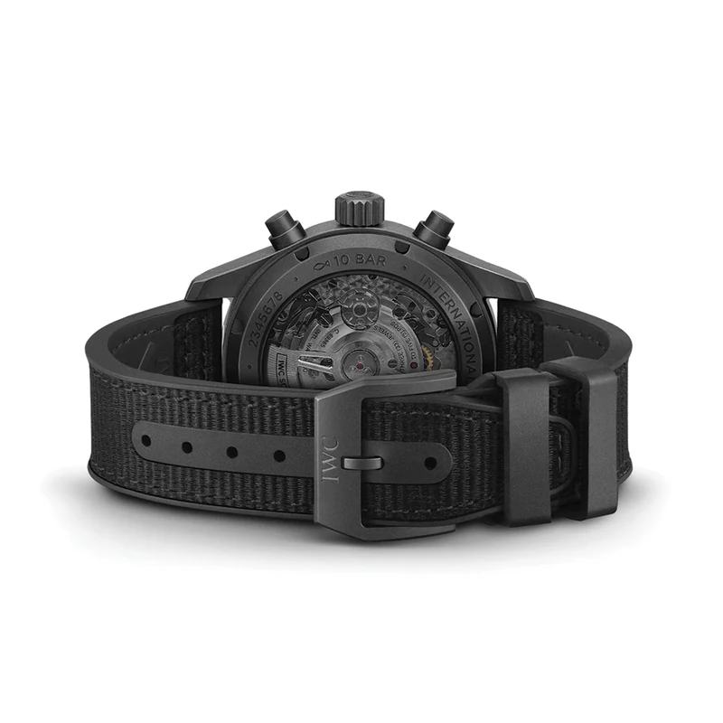Pilot's Watch Chronograph TOP GUN Ceratanium® Case 41mm - Black on Rubber Strap