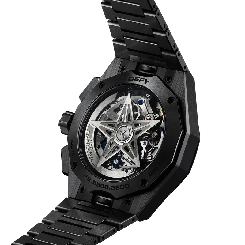Defy Skyline Chronograph Ceramic 42mm - Black-Toned on Bracelet w/ Extra Rubber Strap