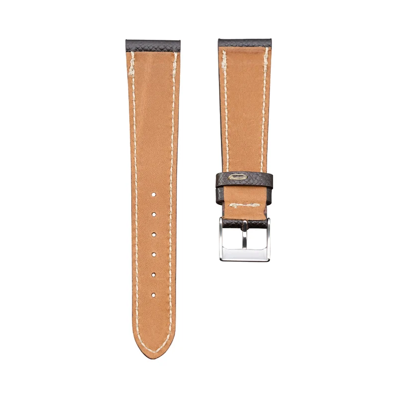 Dark Brown Textured Calf Leather Strap