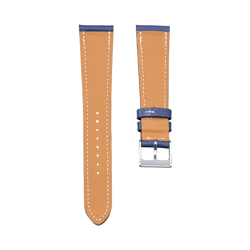 Navy Blue Textured Calf Leather Strap