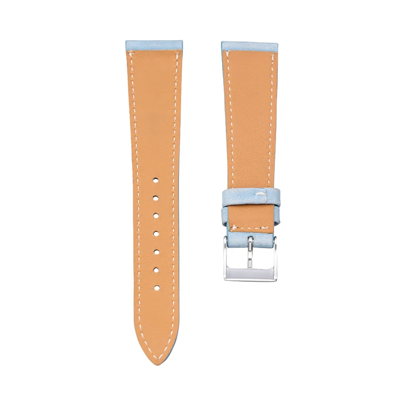 Light Blue Nubuck Leather Strap