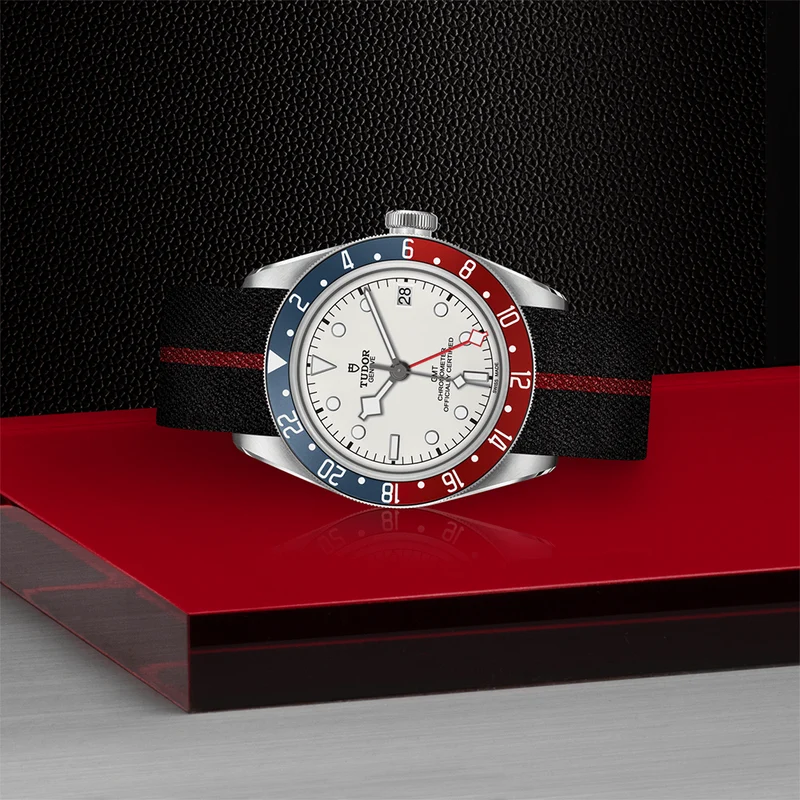 Black Bay GMT 41mm - Opaline on Fabric Strap