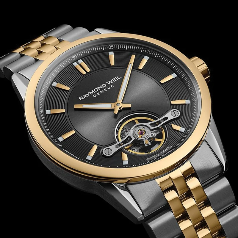 Freelancer Automatic Two-Tone Yellow Gold and Steel 42.5mm - Grey on Bracelet