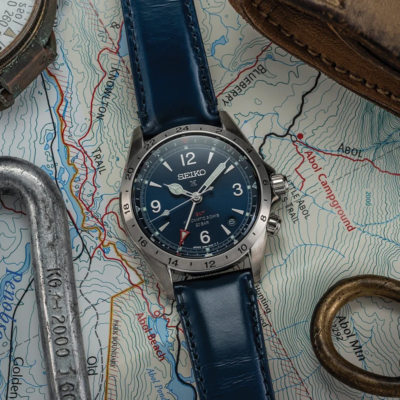 SPB377 Prospex Alpinist GMT 39.5mm - Blue on Leather Strap