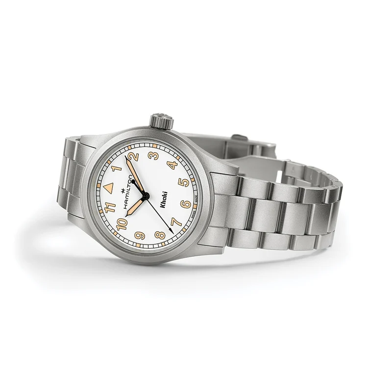 Khaki Field Quartz 38mm - White on Bracelet