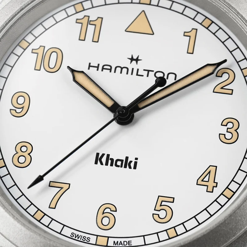 Khaki Field Quartz 38mm - White on Bracelet