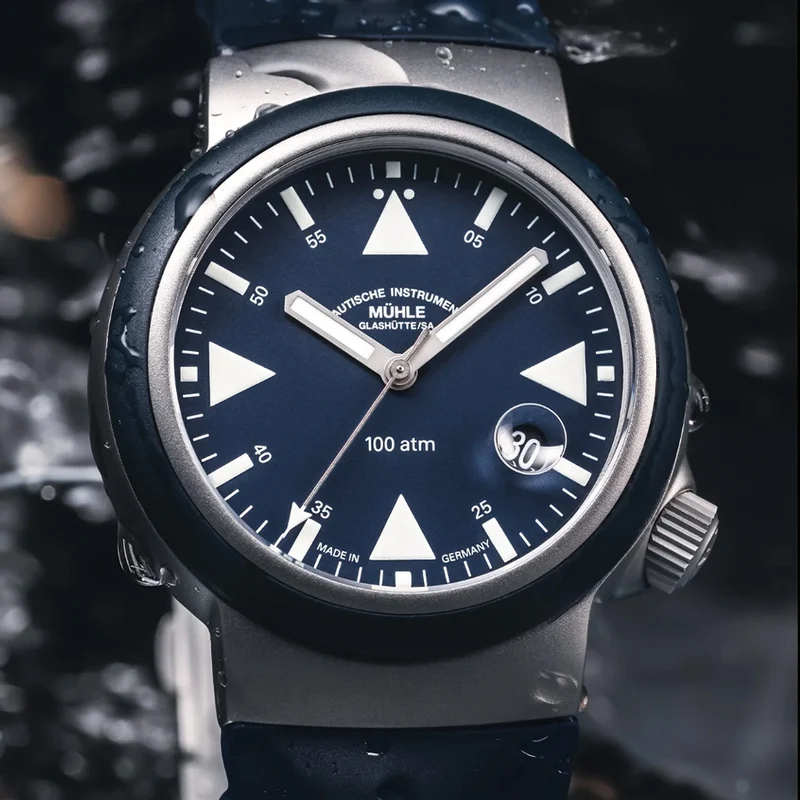 S.A.R. Rescue Timer Automatic 42mm - Nautic Blue on Rubber Strap