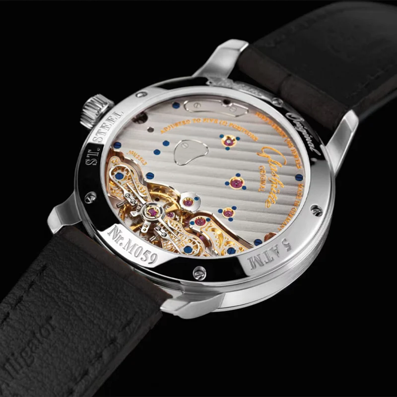 PanoReserve 40mm - Dark Grey on Leather Strap
