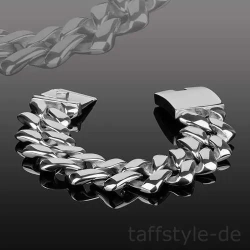 Massives Edelstahl Panzer Biker Glieder Armband