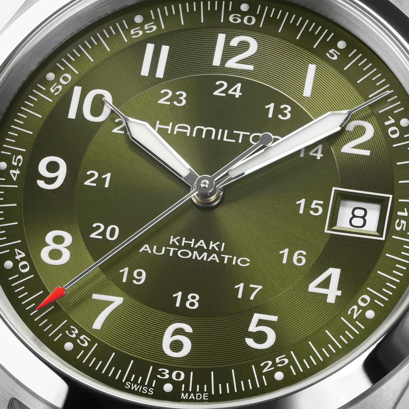 Khaki Field Auto Date 42mm - Green on Bracelet