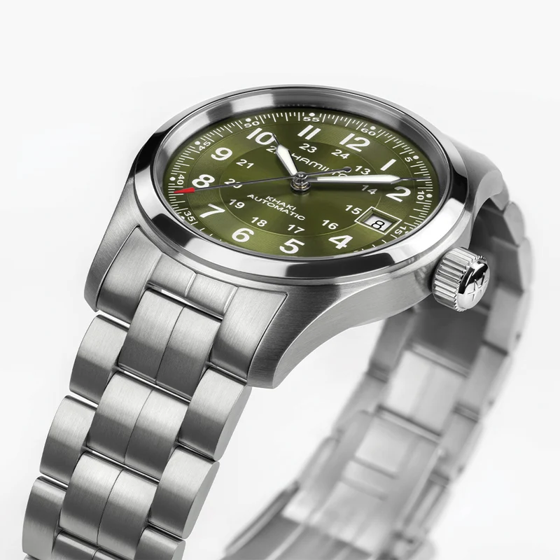 Khaki Field Auto Date 42mm - Green on Bracelet