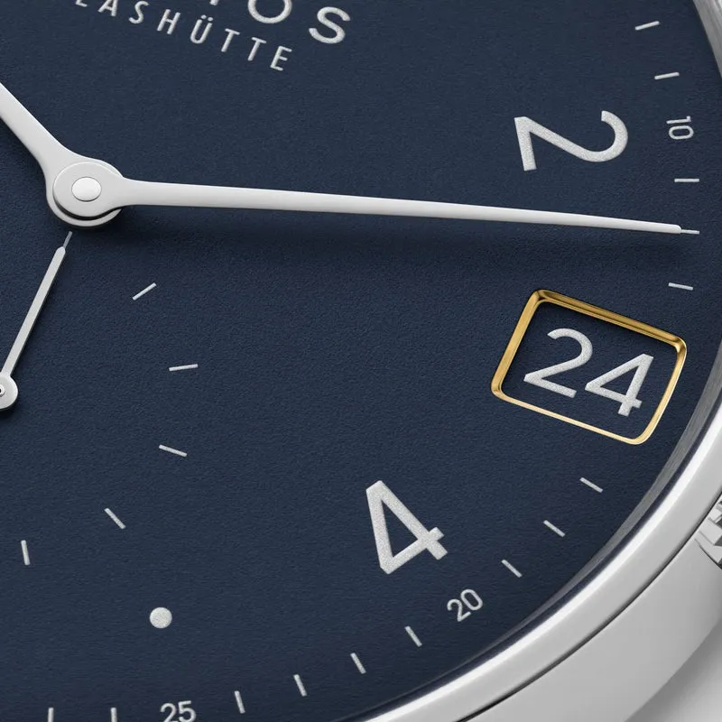 Minimatik Date 39mm - Blue on Leather Strap