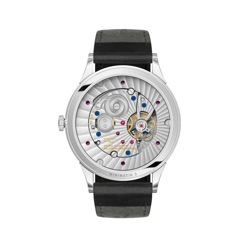 Minimatik Date 39mm - Blue on Leather Strap