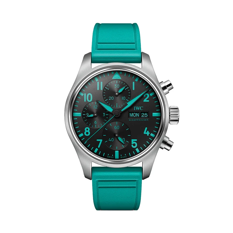 Pilot’s Watch Chronograph “Mercedes-AMG PETRONAS Formula One™ Team” Edition 41mm - Black on Rubber Strap