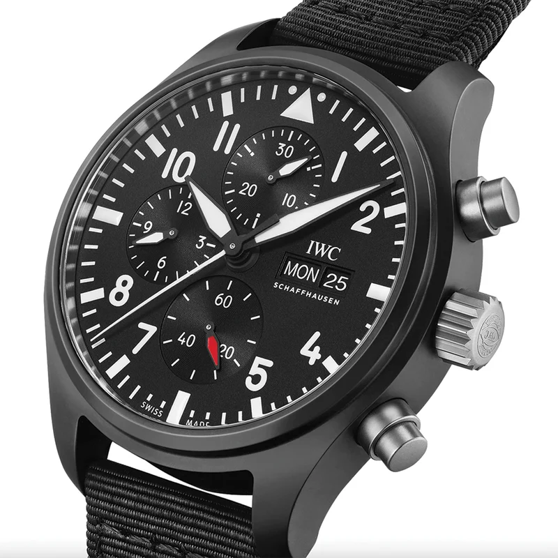 Pilot's Watch Chronograph TOP GUN Ceramic Case 44.5mm - Black on Textile Strap