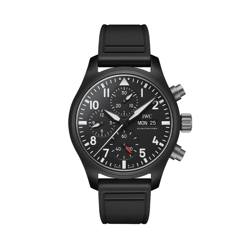 Pilot's Watch Chronograph TOP GUN Ceramic Case 41.9mm - Black on Rubber Strap