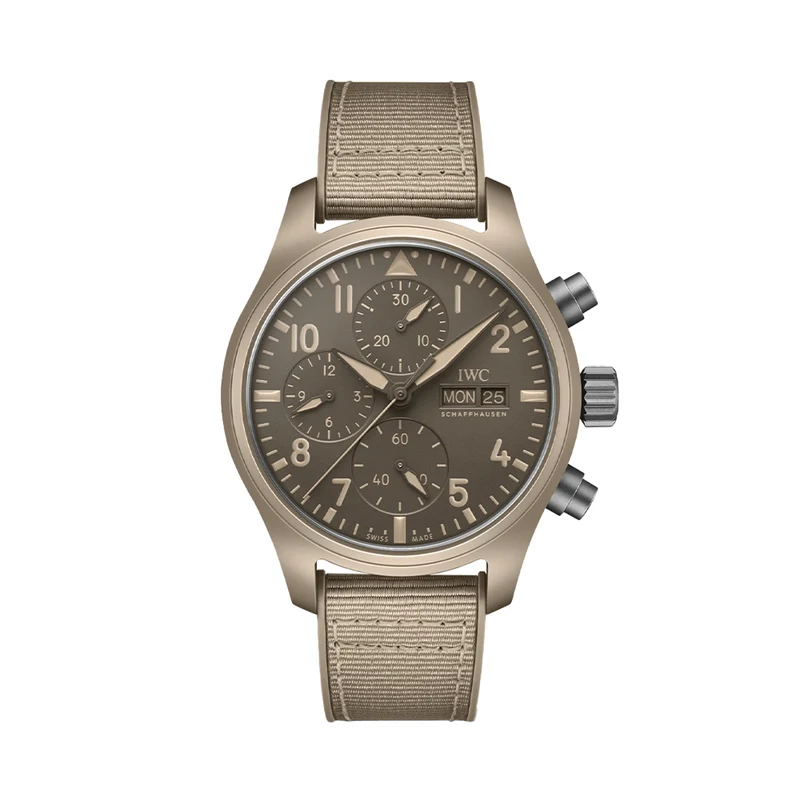 Pilot’s Watch Chronograph TOP GUN Mojave Desert Ceramic Case 41mm - Brown on Rubber Strap