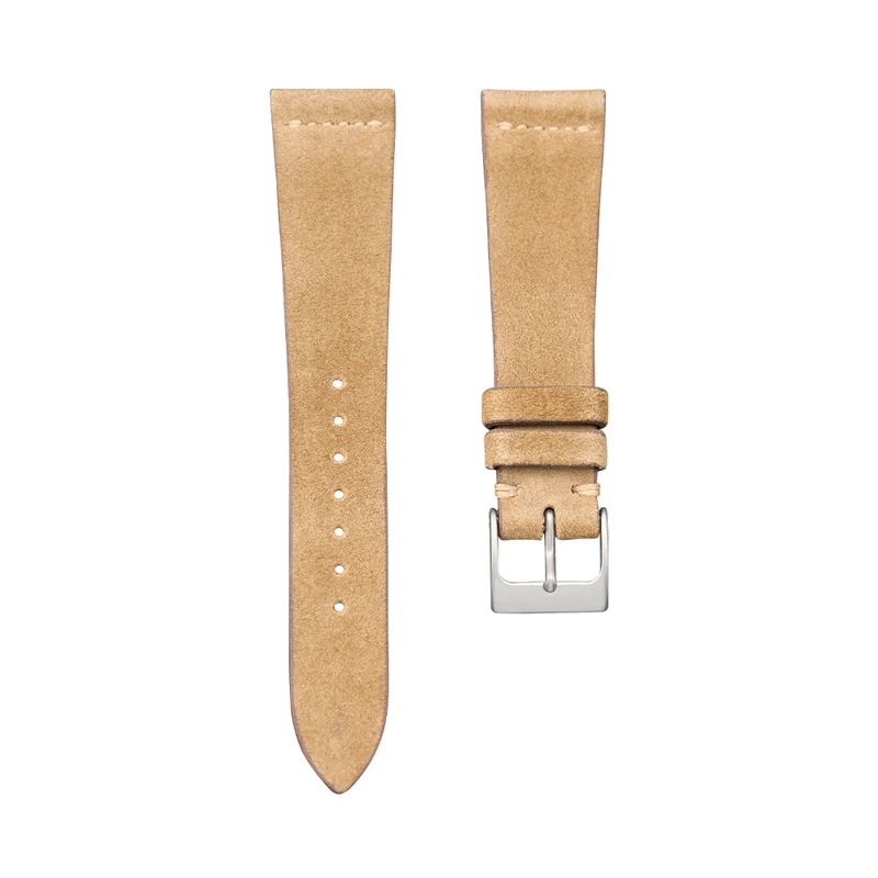 Beige English Suede Leather Strap