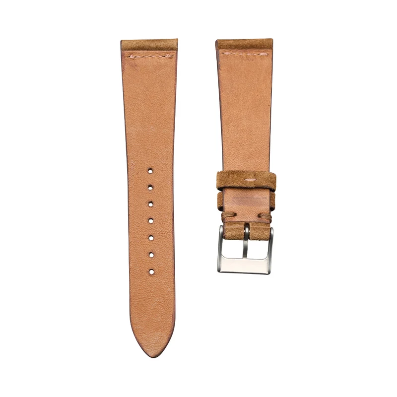 Light Brown English Suede Leather Strap