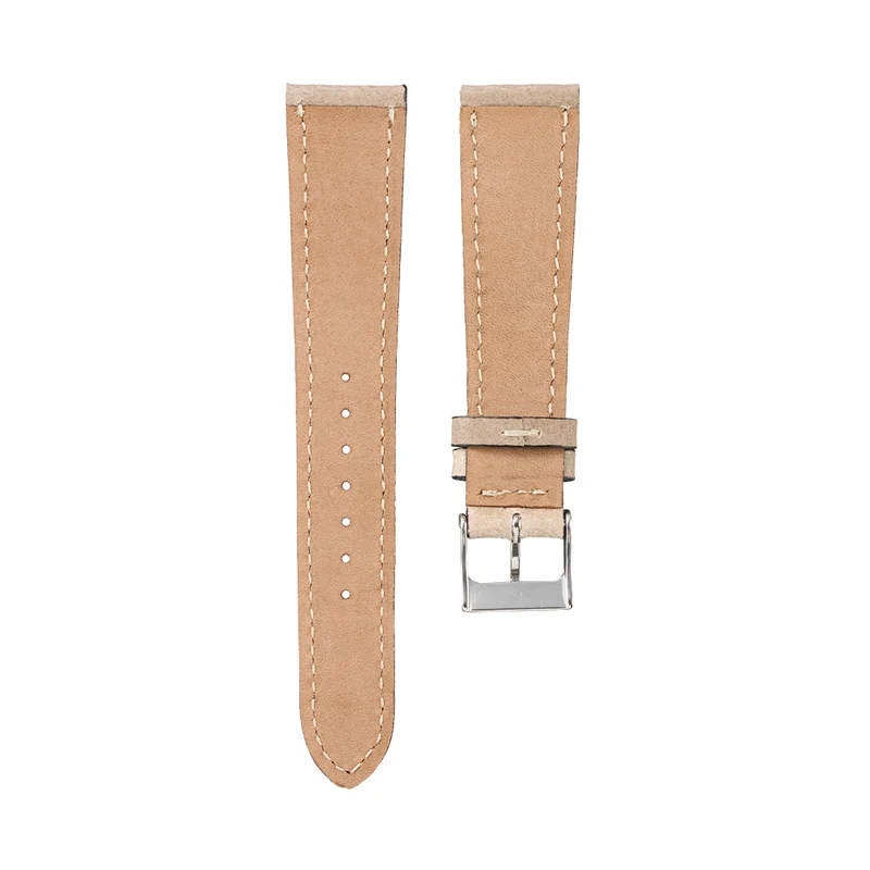 Light Grey Vintage Nubuck Calfskin Strap