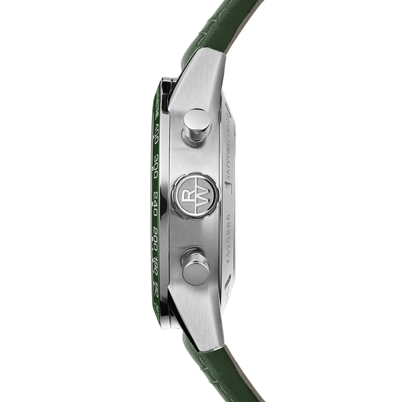 Freelancer Automatic Chronograph Ceramic Bezel 43.5mm - Green on Leather Strap