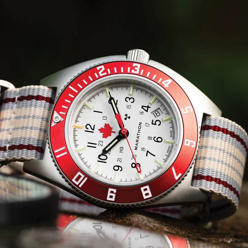 SSNAV-D Pilot's Auto Type II Limited Edition 41mm - White on One-Piece Fabric Strap