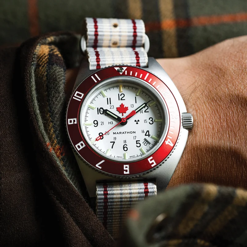 SSNAV-D Pilot's Auto Type II Limited Edition 41mm - White on One-Piece Fabric Strap
