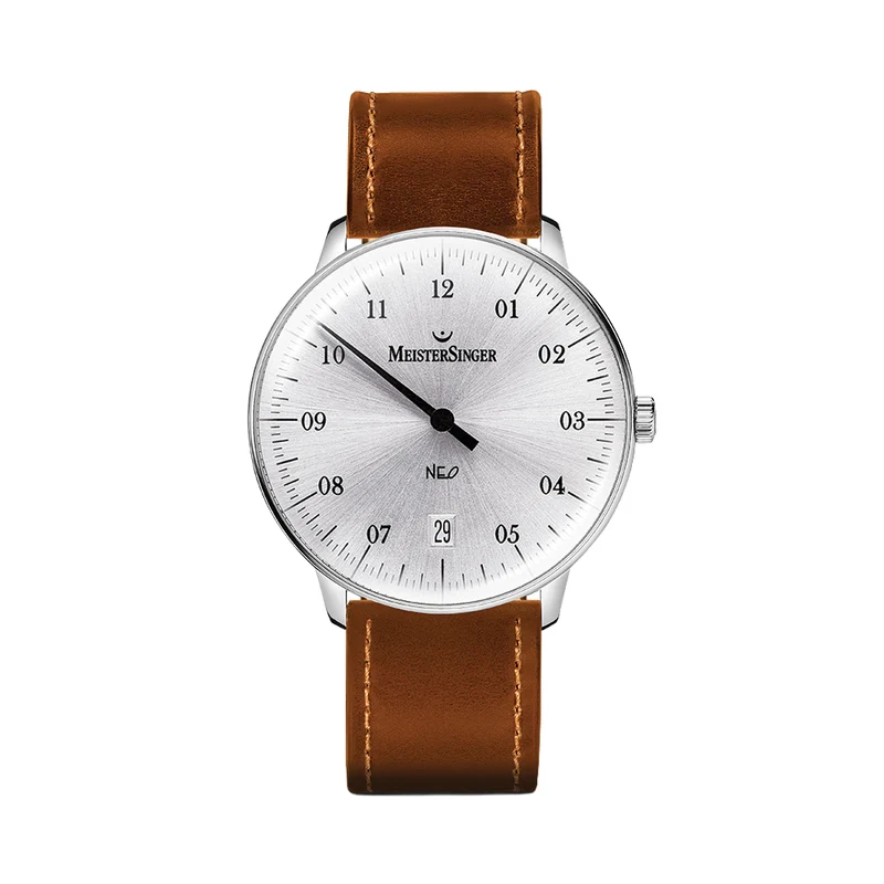 Neo Automatic 36mm - Silver on Cordovan Leather Strap