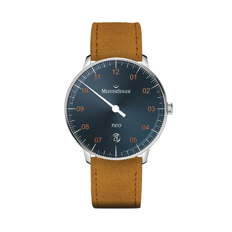 Neo Automatic 36mm - Grey on Velour Leather Strap